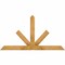 Ekena Millwork Saratoga Rough Sawn Timber Gable Bracket, Western Red Cedar, 60"W x 32"H x 2"D x 4"F, 13/12 Pitch GBW060X32X0204SAR00RWR - alternate 1